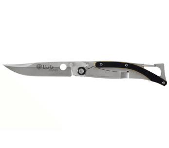 Lug SP1SJN coltello pieghevole nero e giallo 11 cm manico in G10 e acciaio con clip