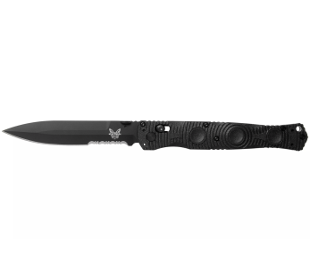 Benchmade Socp Tactical Folder 391SBK vouwmes gekarteld lemmet CF-Elite® koolstofvezel handvat 14cm glas breekpunt