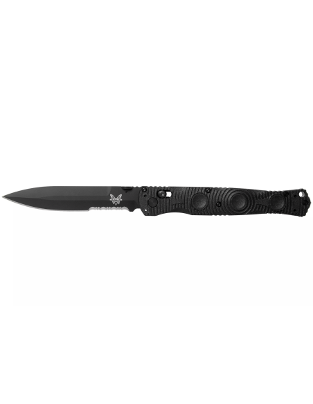 Benchmade Socp Tactical Folder 391SBK folding knife serrated blade CF-Elite® carbon fiber handle 14cm glass breaker tip