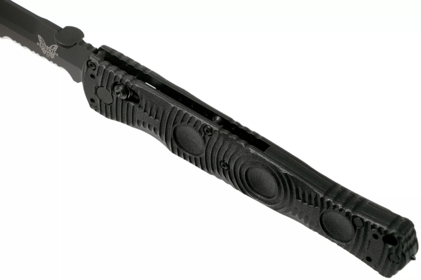 Benchmade Socp Tactical Folder 391SBK folding knife serrated blade CF-Elite® carbon fiber handle 14cm glass breaker tip