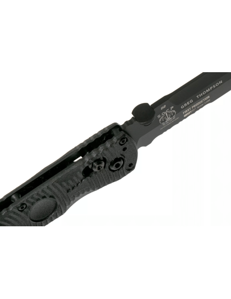Benchmade Socp Tactical Folder 391SBK folding knife serrated blade CF-Elite® carbon fiber handle 14cm glass breaker tip