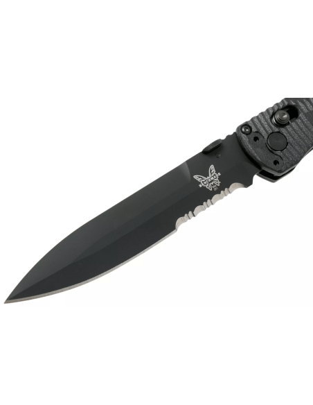 Klappmesser Benchmade Socp Tactical Folder 391SBK gezackte Klinge CF-Elite® Carbonfaser Griff 14cm Glasbrechpick