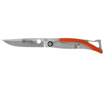 Lug SP1SO oransje foldekniv 11 cm G10-stålhåndtak med klips
