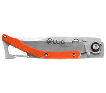 Lug SP1SO orange fällkniv 11cm G10 stålhandtag med clips 2