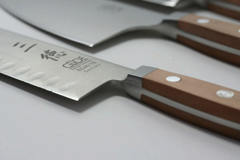 Cuchillo santoku de acero forjado Gude Alpha Poire 18cm