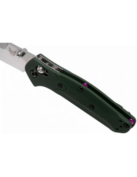 Klappmesser Benchmade Mini Osborne 945 Tanto-Klinge Griff aus eloxiertem Aluminium grün 9cm