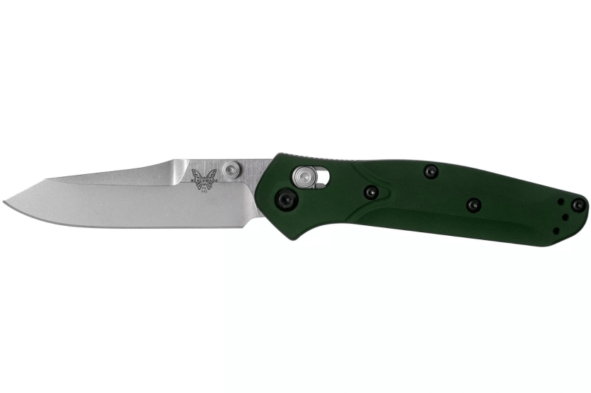 Benchmade Mini Osborne 945 coltello pieghevole lama tanto manico in alluminio anodizzato verde 9 cm