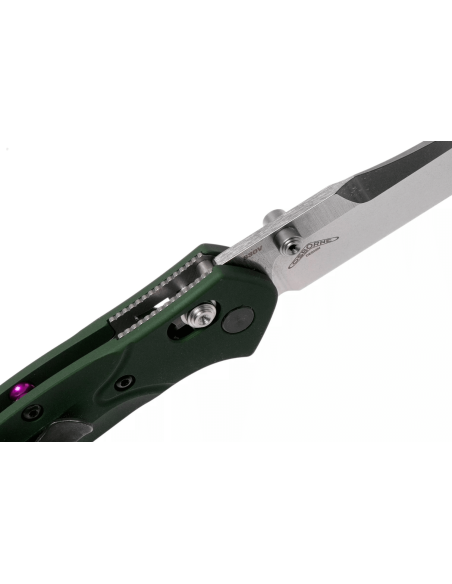 Benchmade Mini Osborne 945 coltello pieghevole lama tanto manico in alluminio anodizzato verde 9 cm