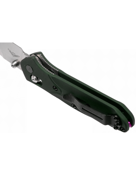 Benchmade Mini Osborne 945 cuchillo plegable hoja tanto mango de aluminio anodizado verde 9cm
