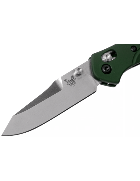 Klappmesser Benchmade Mini Osborne 945 Tanto-Klinge Griff aus eloxiertem Aluminium grün 9cm