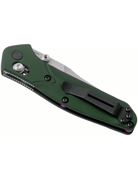 Benchmade Mini Osborne 945 taittoveitsi tanto terä vihreä anodisoitu alumiinikahva 9cm