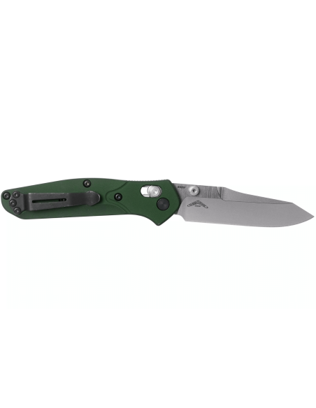 Benchmade Mini Osborne 945 coltello pieghevole lama tanto manico in alluminio anodizzato verde 9 cm