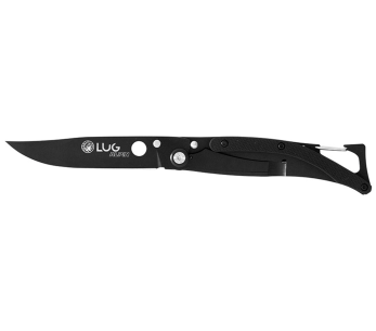 Lug SP1TB foldekniv svart matt G10 og stålhåndtak 11 cm med klips