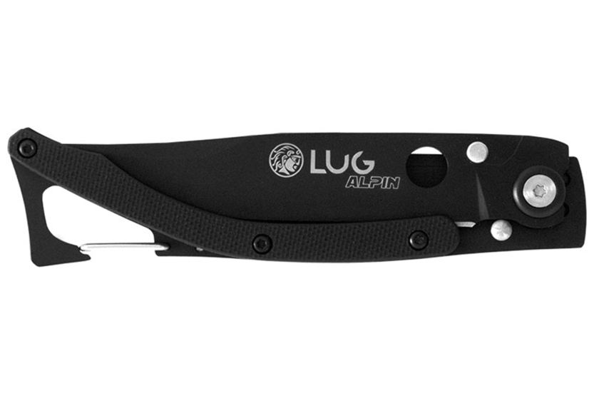 Klappmesser Lug SP1TB mattschwarz G10 und Stahl Griff 11cm mit Clip