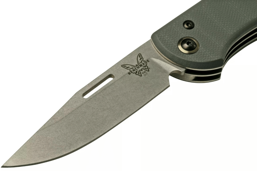Benchmade Weekender 317 Multifunction Folding Knife, dual-blade, gray Micarta/aluminum handle, 9 cm, with bottle opener