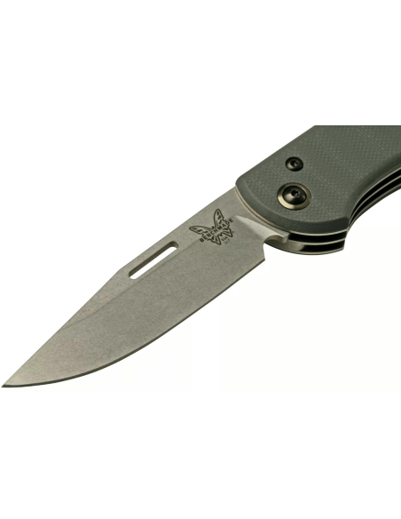 Benchmade Weekender 317 Multifunction Folding Knife, dual-blade, gray Micarta/aluminum handle, 9 cm, with bottle opener
