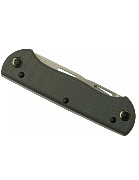 Benchmade Weekender 317 multifunksjonell foldekniv med dobbelt blad, håndtak i micarta og grått aluminium, 9 cm, med flaskeåpner