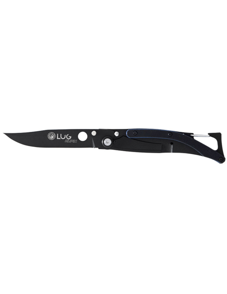 Klappmesser Lug SP1TBB mattschwarz und blau black titanium 11cm mit Clip