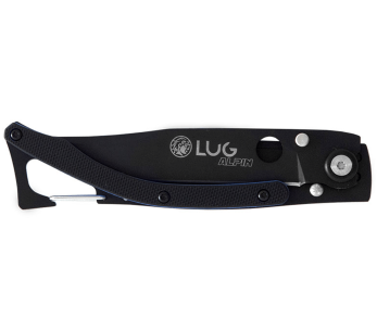 Faca dobrável Lug SP1TBB em preto mate e titânio preto azul 11 cm com clip 2