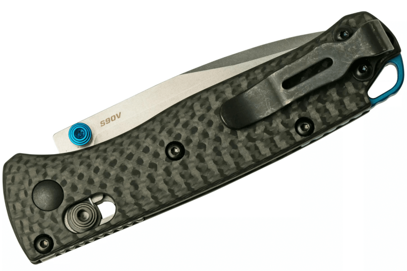Navaja plegable Benchmade Mini Bugout 533-3 con mango de fibra de carbono negro 9cm