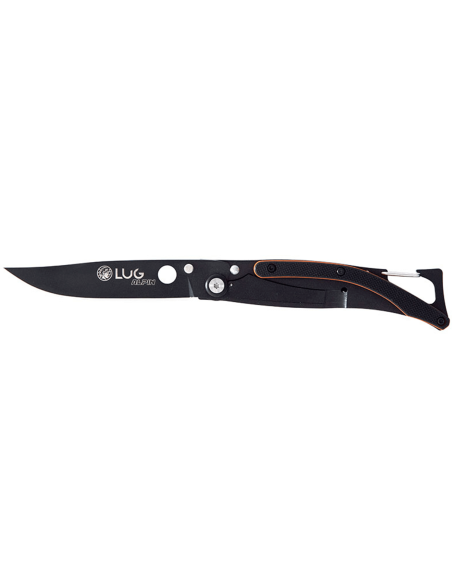 Lug SP1TOB taittoveitsi mattamusta ja oranssi musta titaani 11cm klipsillä varustettuna