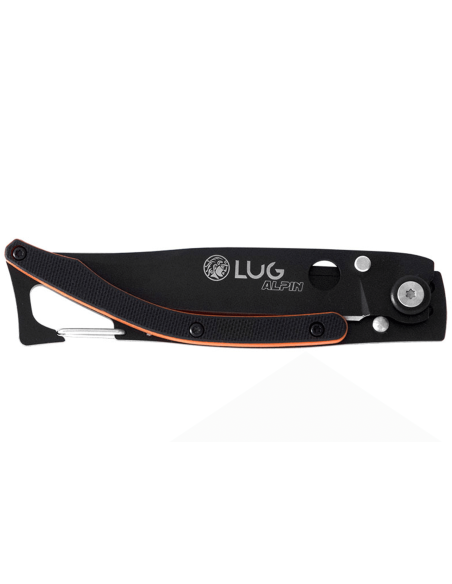 Lug SP1TOB foldekniv matt svart og oransje svart titan 11 cm med klips
