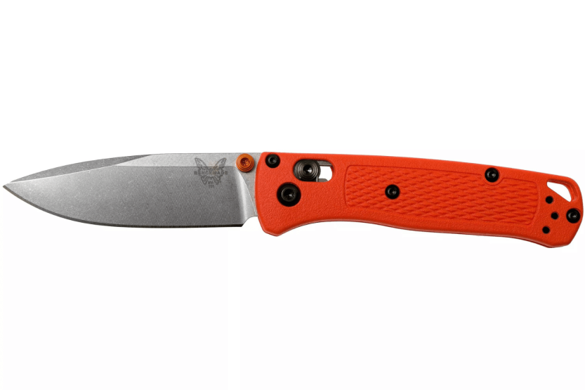 Navalha dobrável Benchmade Mini Bugout 533 cabo em grivory laranja 9cm