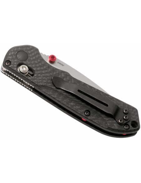 Benchmade Mini Freek 565-1 taittoveitsi 10cm musta hiilikuitukahva klipsillä varustettuna
