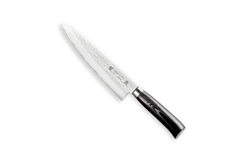 Tamahagane Tsubame japanese chef ' s knife 21cm hammered blade VG5 steel