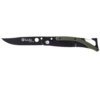 Faca dobrável Lug SP1TK preto mate caqui preto titânio 11cm com clip