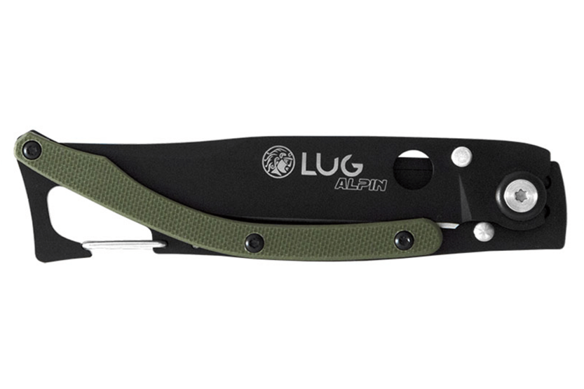 Lug SP1TK foldekniv mat sort khaki sort titanium 11cm med clips