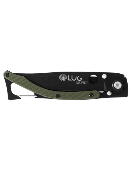 Lug SP1TK fällkniv matt svart khaki svart titan 11cm med clips