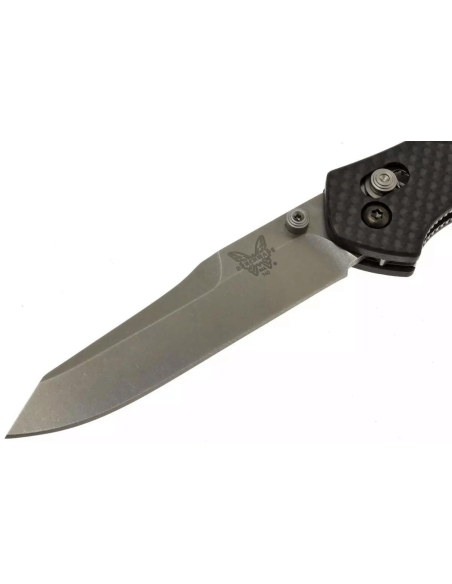 Benchmade Osborne 940-1 foldekniv tanto-blad sort kulfiberhåndtag 11 cm