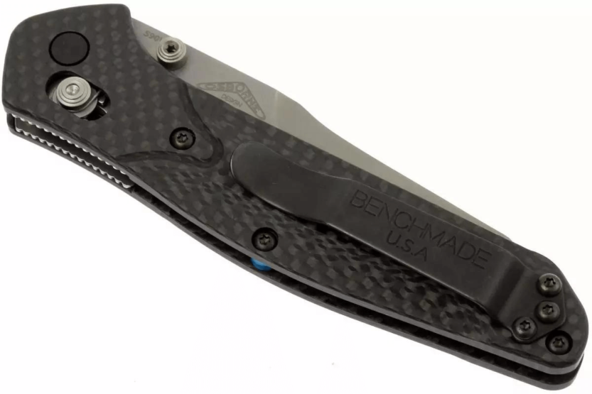 Coltello pieghevole Benchmade Osborne 940-1 con lama tanto e manico in fibra di carbonio nero 11 cm