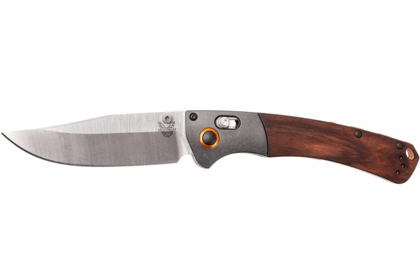 Navaja Benchmade Crooked River 15080-2 con mango de madera de 13.5cm
