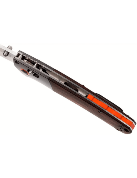 Coltello pieghevole Benchmade Crooked River 15080-2 con manico in legno da 13,5 cm