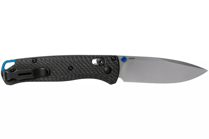 Coltello pieghevole Benchmade Bugout 535-3 con manico in fibra di carbonio nero 10,7 cm
