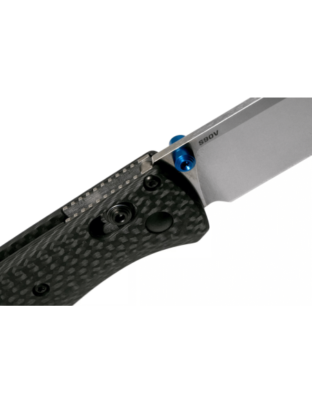 Coltello pieghevole Benchmade Bugout 535-3 con manico in fibra di carbonio nero 10,7 cm