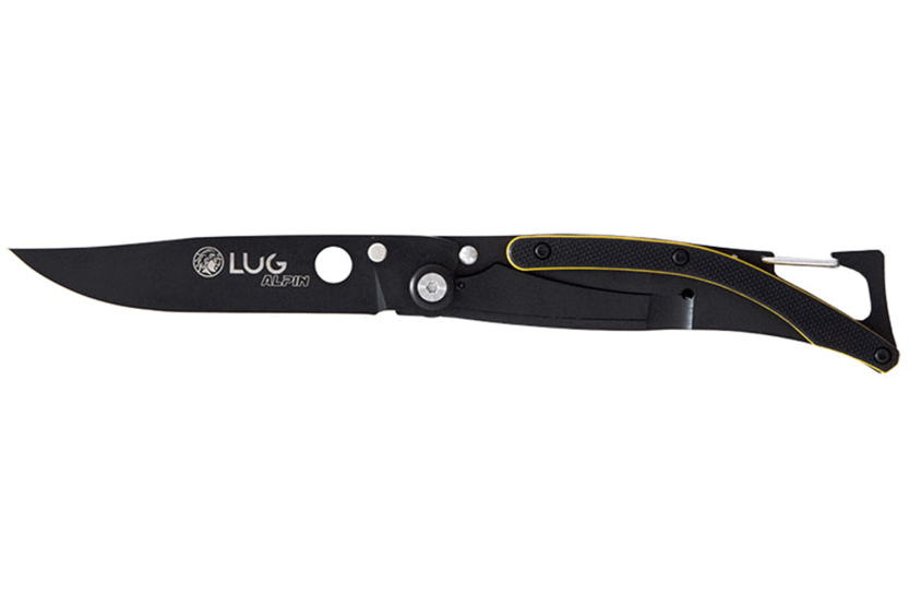 Lug SP1TJN folding knife 11cm black and yellow G10 handle with clip