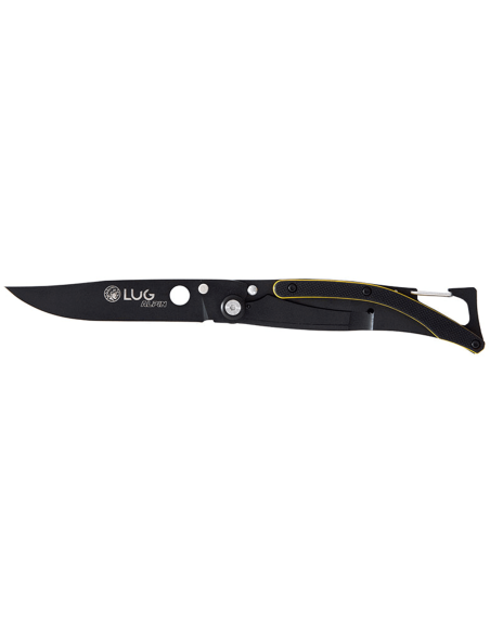 Lug SP1TJN folding knife 11cm black and yellow G10 handle with clip