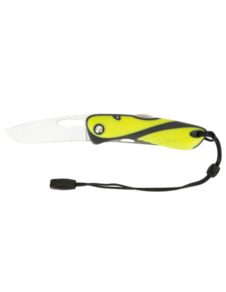 Klappmesser Wichard Offshore 10122 Semi-Cranberry-Klinge mit Abziehapparat Griff phosphoreszierend