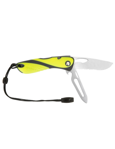 Wichard Offshore foldekniv 10122 halvblad med demanilleur fosforescerende håndtag