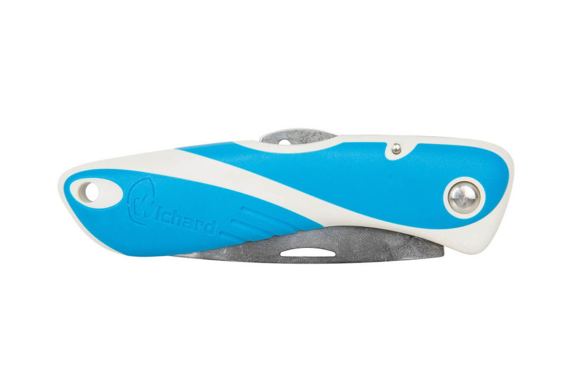 Wichard Aquaterra 10156 vouwmes glad lemmet blauw handvat met kurkentrekker