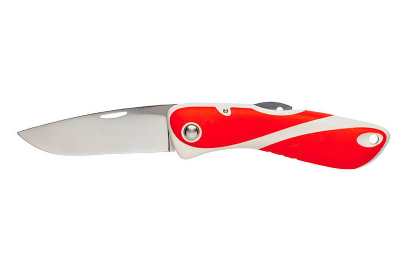 Wichard Aquaterra 10154 folding knife smooth blade red handle with corkscrew