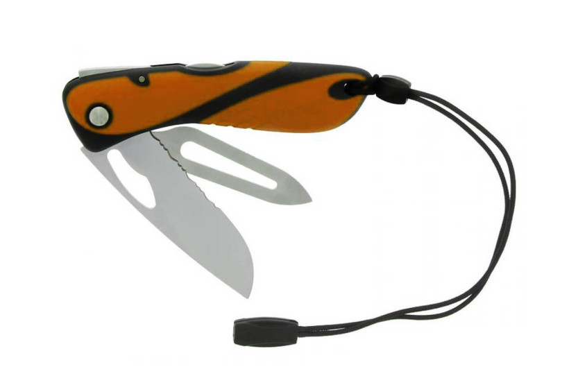 Wichard Offshore foldekniv 10129 halvslebet klinge med shredder-orange håndtag