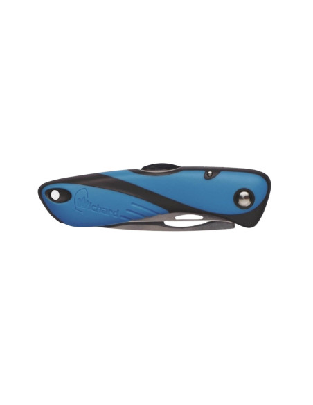Klappmesser Wichard Offshore 10126 Semi-Cross-Cross-Cross-Cross-Cross-Klinge mit Abziehapparat Griff blau