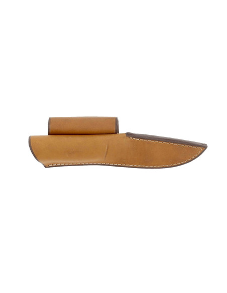Wildsteer Baby Wild Knife BWI0101 9cm terä kultainen nahkakahva + yhteensopiva nahkatuppi