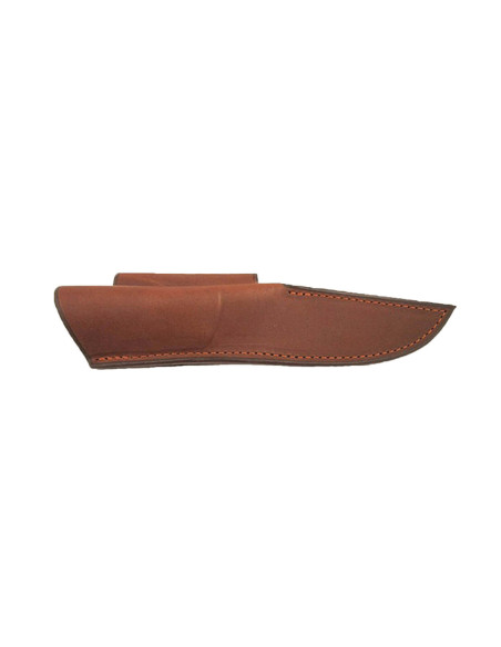 Wildsteer Baby Wild Knife BWI0102 9cm terä ruskea nahkakahva + yhteensopiva nahkatuppi