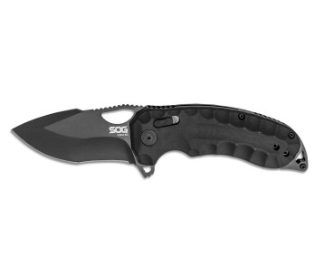 SOG Kiku XR Black SGKIKUXRBK foldekniv G10-håndtak/svart karbon 10,9 cm