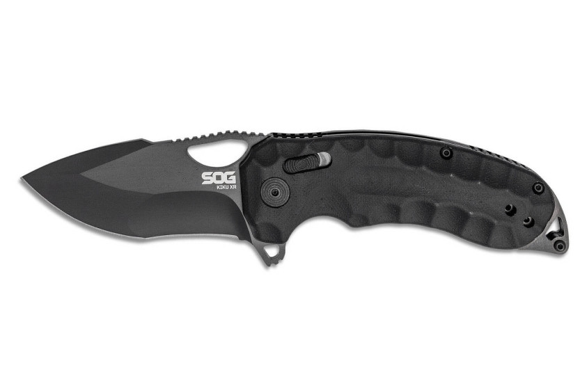 SOG Kiku XR Black SGKIKUXRBK foldekniv G10-håndtag/sort kulstof 10,9 cm